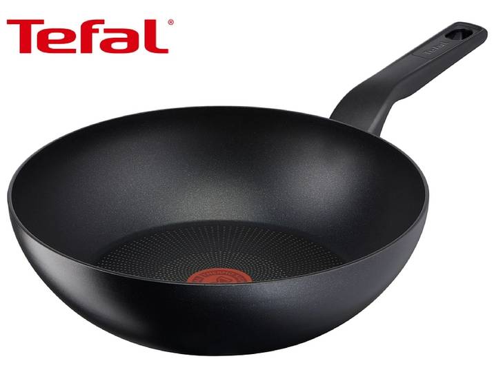 TEFAL Wok TITANIUM FORCE Ø28cm aluminium schwarz