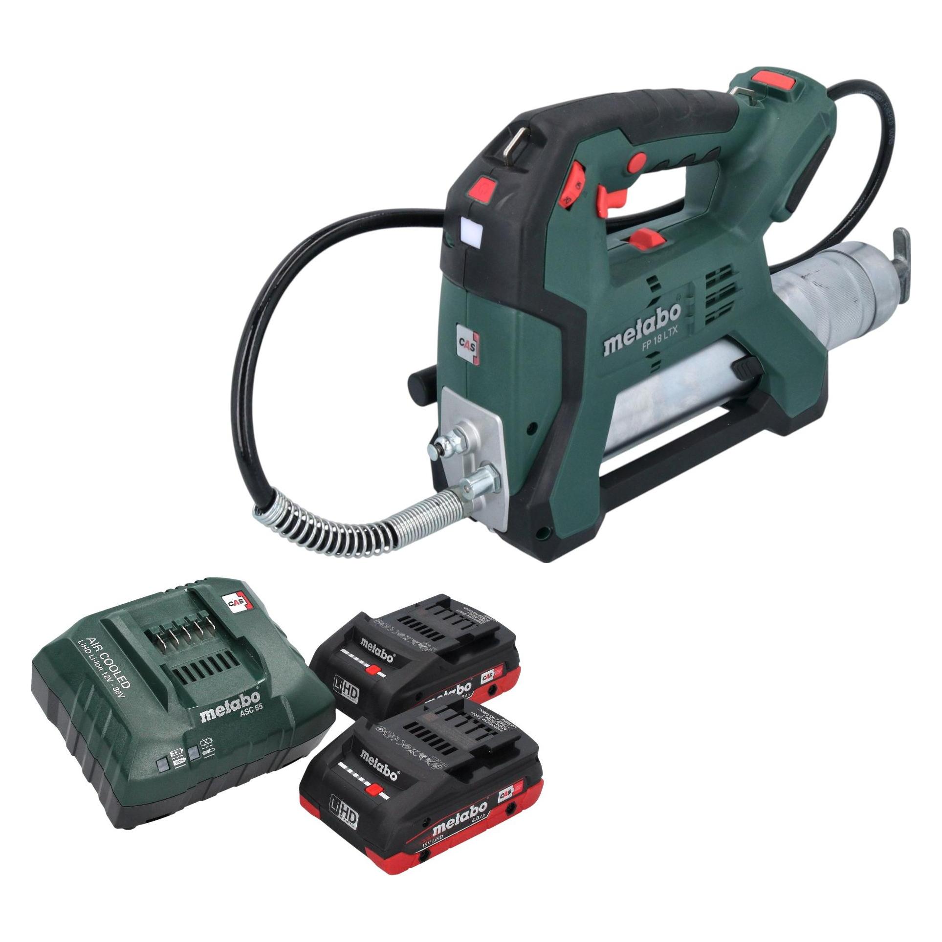 Metabo FP 18 LTX Akku Fettpresse 18 V 690 bar + 2x Akku 4,0 Ah + Ladegerät (Fettpresse) (60305420)