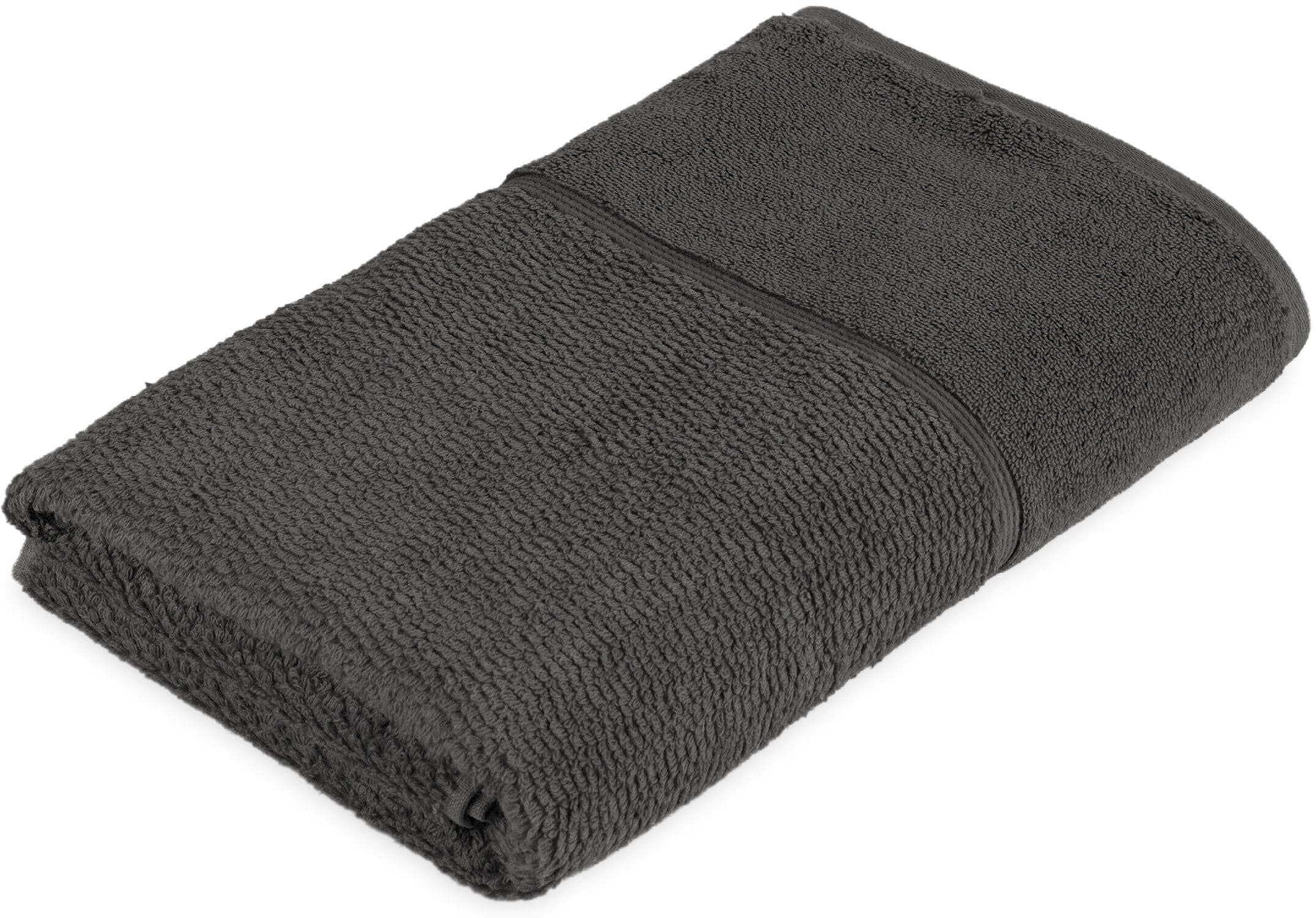 Duschtuch FROTTANA "Pearl 67 x 140 cm, Graphit", grau (graphit), B:67cm L:140cm, Frottee, Obermaterial: 100% Baumwolle, Handtücher, Duschtuch graphit B/L: 67cmx140cm, 1 Stk., Frottee