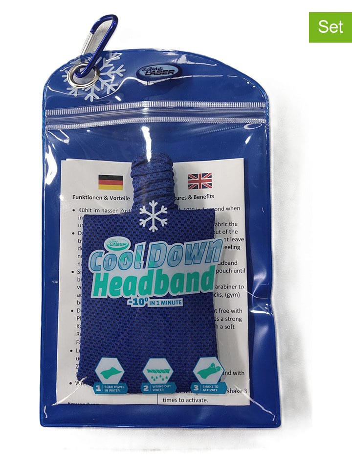 mesa 2er- Set: Kühlstirnbänder in Blau - onesize