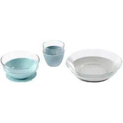 Beaba 3-tlg. Esslernset Glas, blau