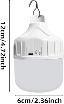 Multisell Products Hub Portable USB Rechargeable LED Pendant Light Waterproof & High Brightness For Outdoor Camping, Fishing, And Emergency white