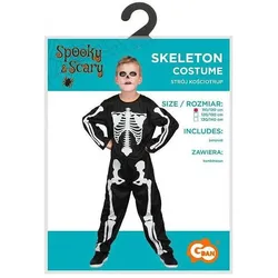 GoDan Halloween Skelett Kostüm 130/140 cm (140)