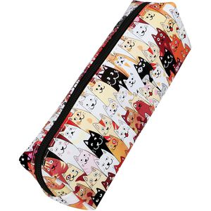 Online Federmäppchen Fluffy Cats, Schlamperetui, aus Kunststoff, bunt