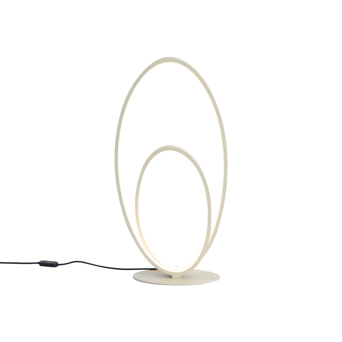 Qazqa Design tafellamp beige met dimbare warm witte LED