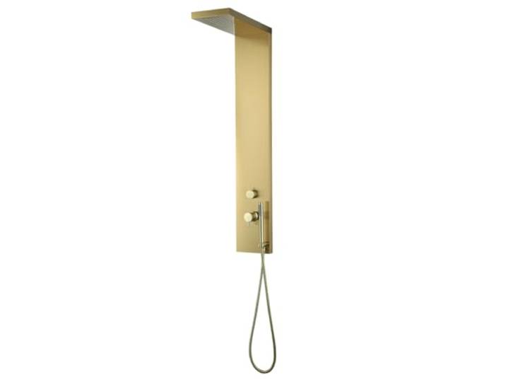 Essebagno Essekadra panneau de douche mécanique or brossé