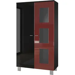 VITRINE Denjo Tür in Bordeaux Hochglanz