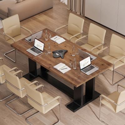 YUZHOU 5.25 Ft Solid Wood Rectangular Conference Table