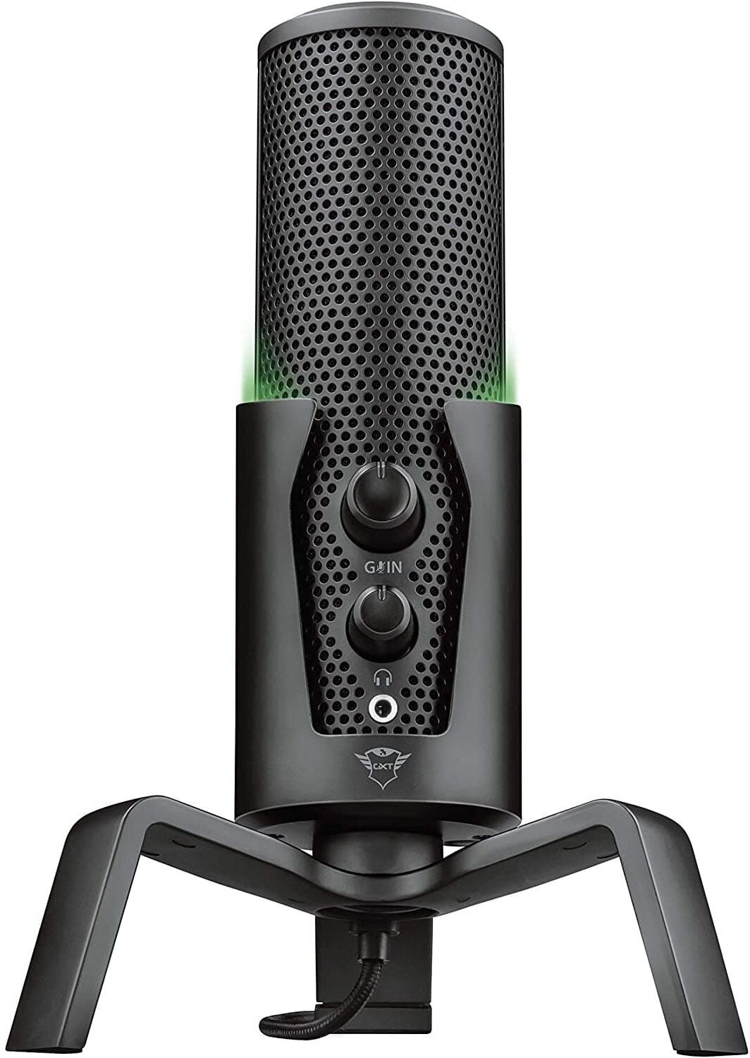 Trust Gaming GXT 258 Fyru USB 4-In-1 Streaming Microphone for PC, PS4, PS5 and Laptop , Black, New
