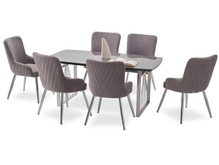 Xlmoebel Essgruppe Luxuriöses Esszimmer-Set mit elegantem Tisch und stilvollen Stühlen, (Essgruppe, 7-tlg., 7tlg. Esszimmer Set (Esstisch + 6x Stühle), Hergestellt in Europa