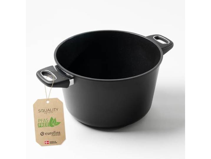 Squality Premium Kochtopf Induktion 28 cm & 8,5l PFAS frei – Kochtopf klein Milchtopf Non Stick Topf Induktion Antihaft aus Dänemark Ofenfest bis 180 °C