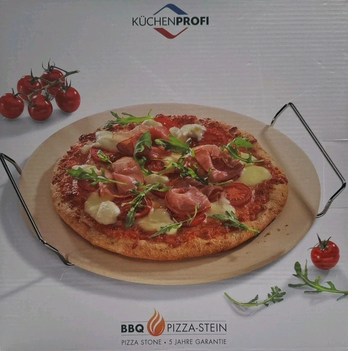 KÜCHENPROF Pizzastein mit Ständer Ø 30cm