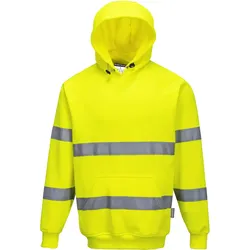 Warnschutz Kapuzen-Sweatshirt "B304" - L - gelb