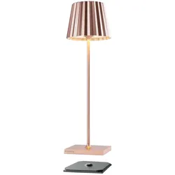 LED-Tischleuchte Troll 2.0 sompex rosegoldfarben rosa, 9xFuß 10 cm