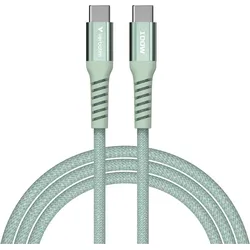 VERBATIM Sync & Charge USB-C zu USB-C 100W Magnetkabel 120 cm - grün