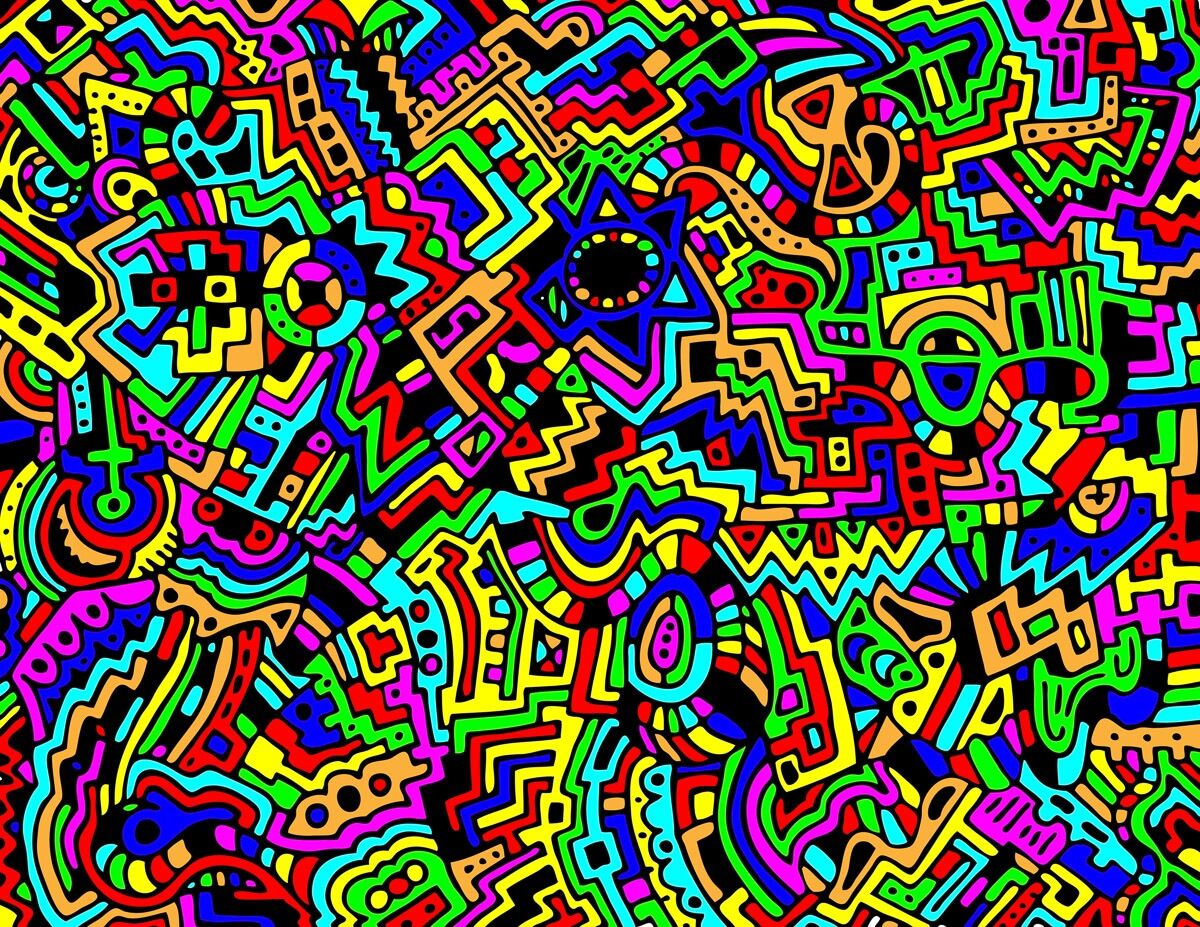 Papermoon "Bunte Zusammenfassungen" bunt B/L: 4m x 2,6m, Rollen: 1