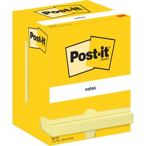 Post-it Haftnotizen Notes, 657, gelb, 76 x 102mm, selbstklebend, 12x 100 Blatt