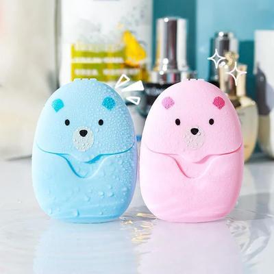 Youfap Market Moisturizing Gentle Water Soluble Paper Soap Sheets, Non Irritating Deep Cleansing pink