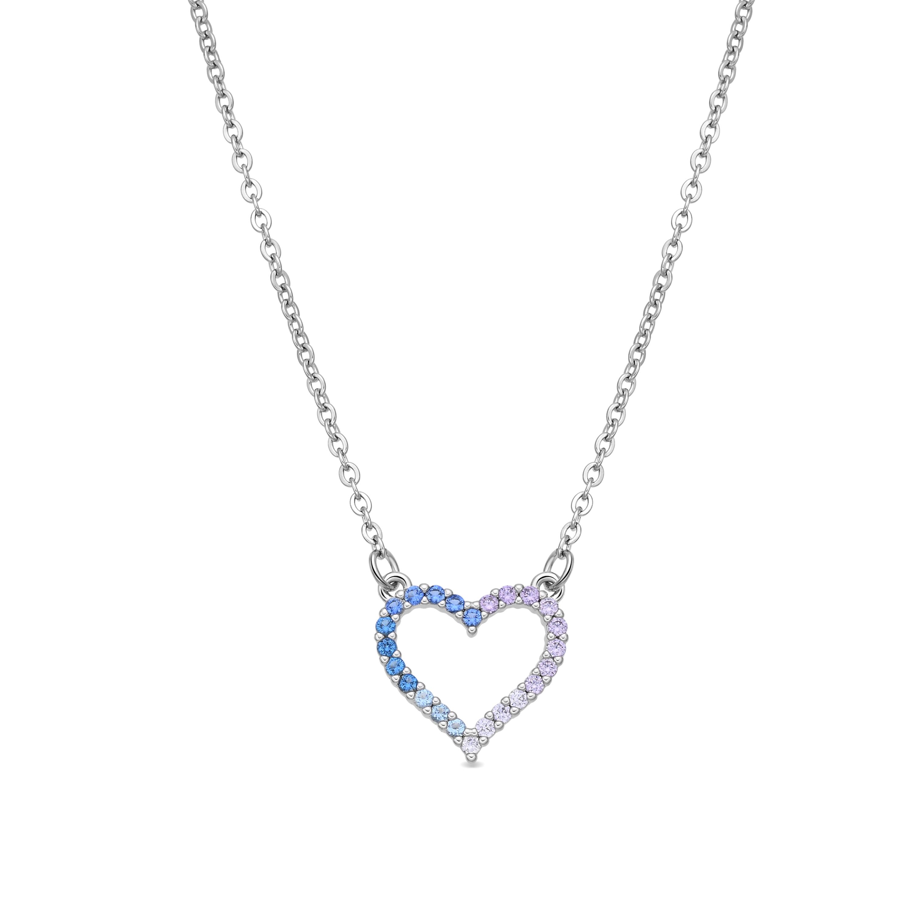 Luxenter ketting in metaallegering en meerkleurige zirkonia rhodiumafwerking - dressuur