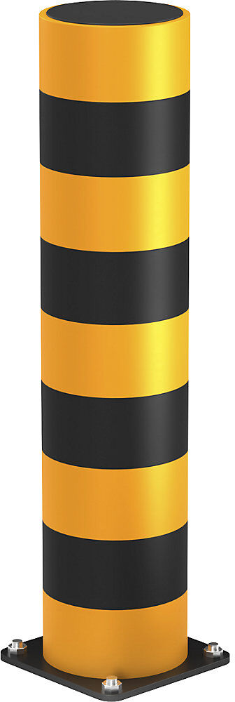 Rammschutz-Poller STRONG, Rohrdurchmesser 200 mm, verkehrsgelb, Höhe 600 mm Ampere Rack Mammut