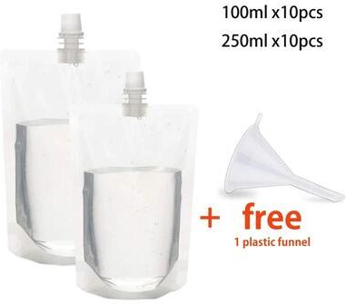 Inspire Select Portable Drink Spout Pouches Set Leak Proof Reusable Beverage Storage Bags mix B 20 Pcs
