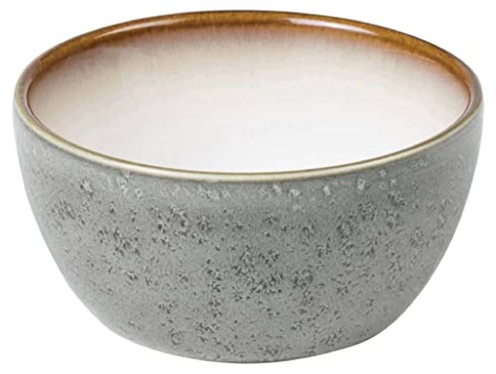 BITZ saladier\, bol\, coupe à goûter\, petit bol en faïence\, 10 cm de diamètre\, gris/crème