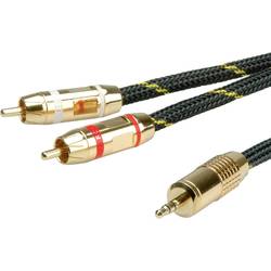 ROLINE GOLD Audio-Verbindungskabel, 3,5mm Stereo - 2x Cinch, ST/ST, 10 m 11.09.4279