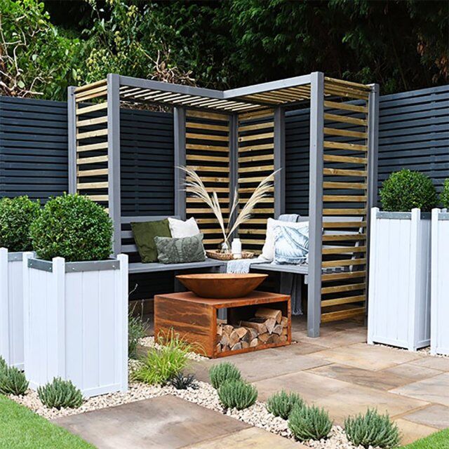 Forest Garden Firenze Corner Garden Arbour Seat - Pressure Treated