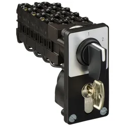 Schneider Electric K1Q034NZ4 Nockenstufenschalter, 4p, 60 °, 12A, Frontmontage, schwarzer Griff