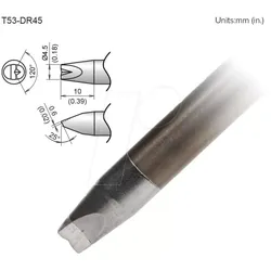 HAK T53-DR45 - Aktiv-Lötspitze T53-DR45, 4,5 mm, meißel, rille