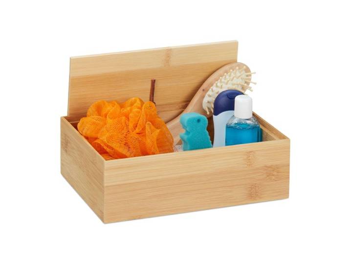 Relaxdays Bamboe opbergbox met deksel