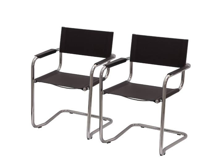Armlehnenstuhl Blay 2er-Set 58 x 82 x 60cm Schwarz