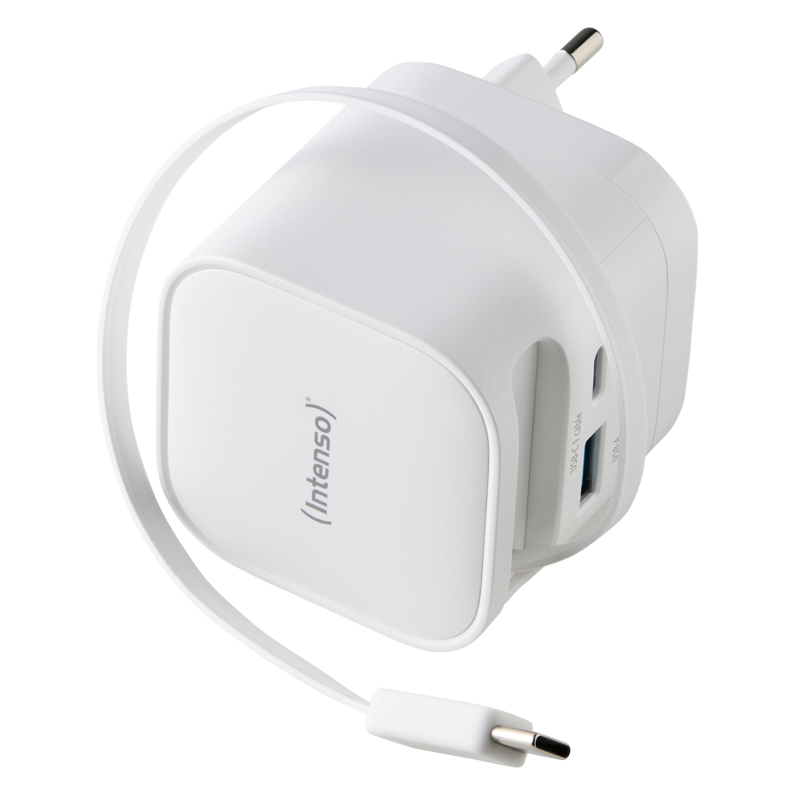 Intenso POWER ADAPTER 1XUSB-A/1XUSB-C/BLACK 7806522 (65 W, 3 Ports) (7806522)