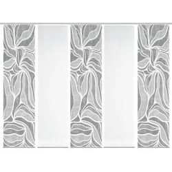 Schmidt Schiebevorhang Vague 5er Set Polyester Grau