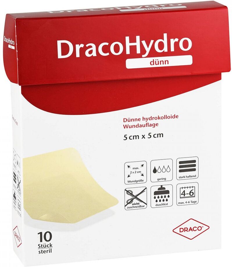 Dracohydro dünn Hydrokoll.wundauflage 5x5 cm