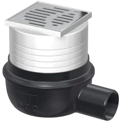 ACO Easyflow Ablauf Flatline Komplettset - waagerechter Ablauf - DN 50