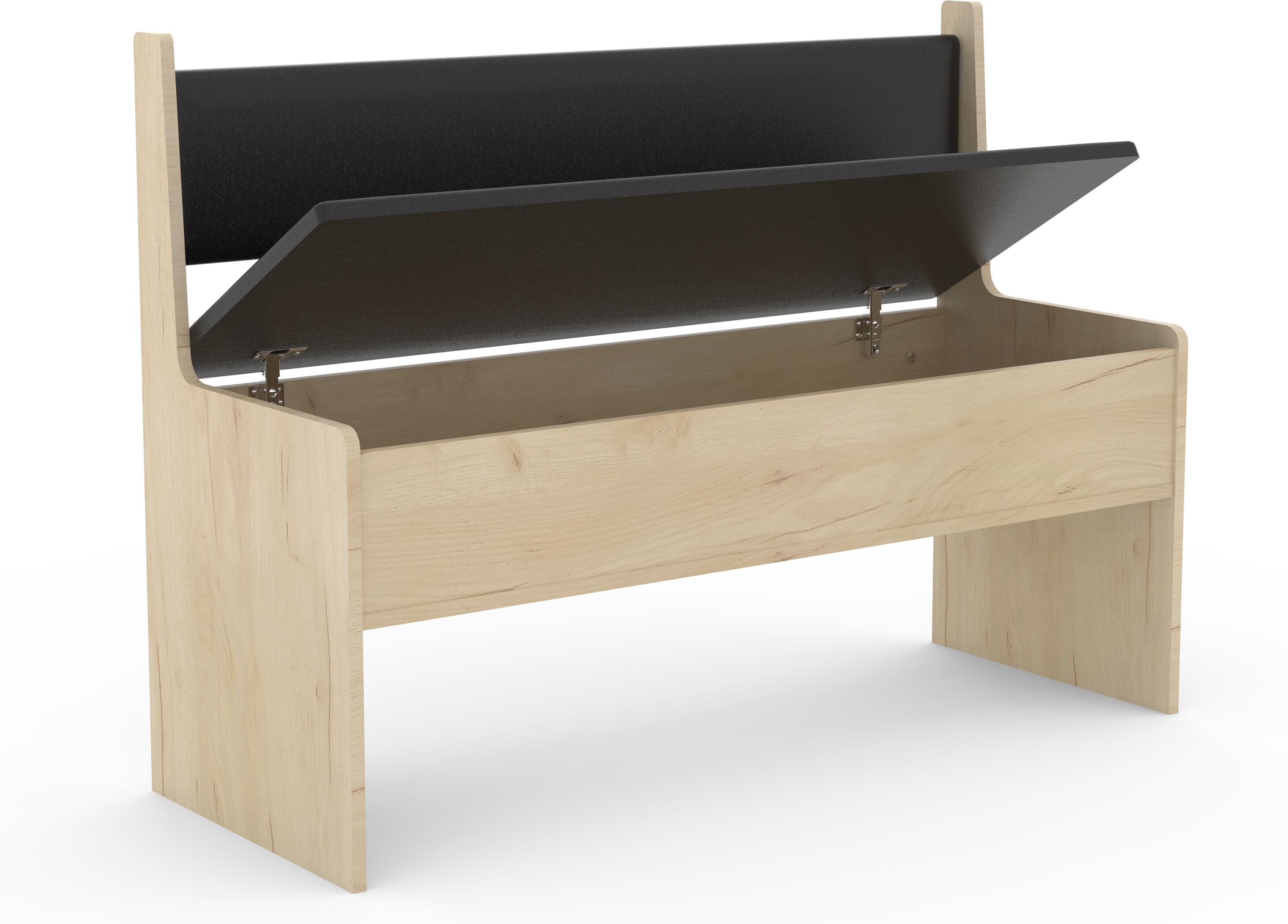 Bank VCM "Holz Eckbank Sitzbank Bank Truhe Esal Breite 110cm", braun (anthrazit, honig, eiche), B:110cm T:42cm, Obermaterial: 100% Holz Wood., Sitzbänke, Bank