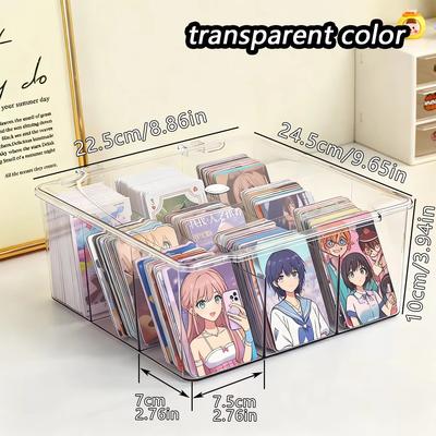 Smart Shopping Spot Transparent Trading Card Storage Box With Flip Lid Card Organizer Case transparent