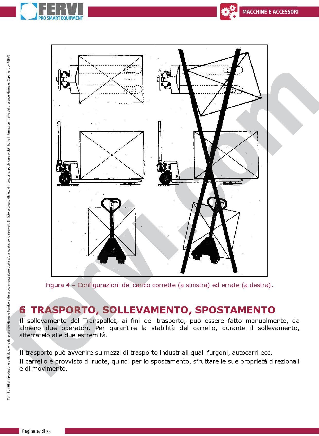 Fervi 0064 2500 kg , Transpallet manuale