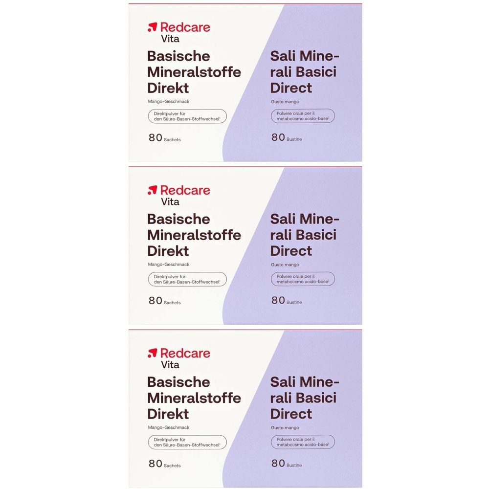 3x RedCare Basische Mineralstoffe Direkt 3x80 St Beutel