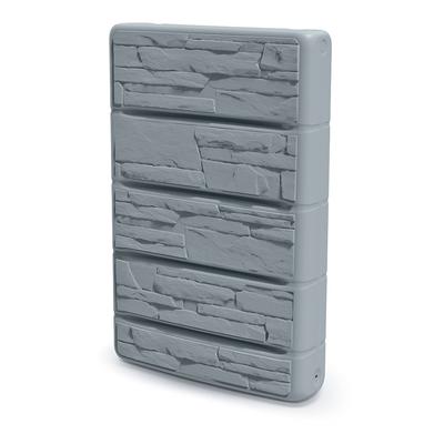 Regenwassertank PROSPERPLAST "Wall Stone", grau (grau glatt), B:30cm H:180cm T:30cm, Polyethylen, Regentonnen