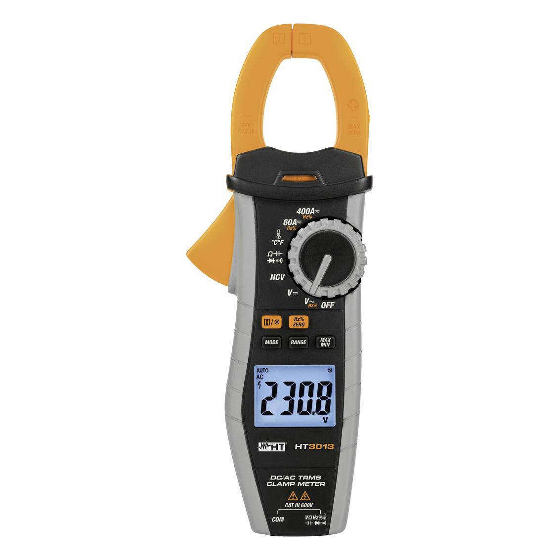 HT Instruments TRMS Stromzange für AC/DC 400A Strom (CAT III 600V, Zangenstrommesser) (1011220)