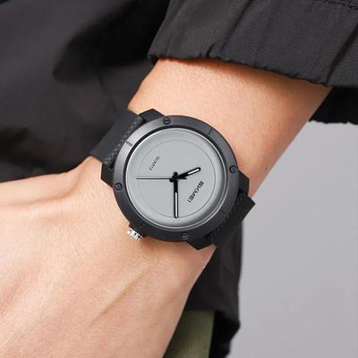 United Unisex Couple Watch Waterproof Quartz Watch Minimalist Casual Wristwatch black Case Gray Dial
