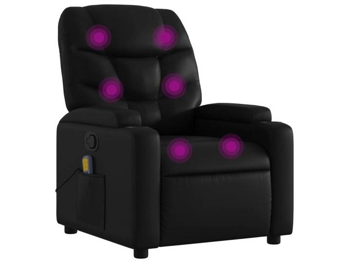 vidaXL Sessel Massage-Relaxsessel, Kunstleder, Schwarz (1-St)