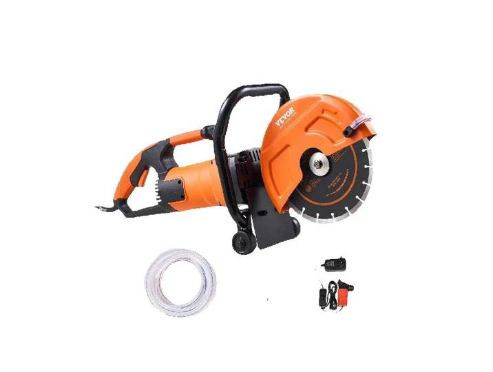 SucceBuy scie à béton électrique 9 pouces 1800W 15A moteur scie circulaire avec profondeur de coupe 3.5 pouces coupe-disque humide/sec pour pierre