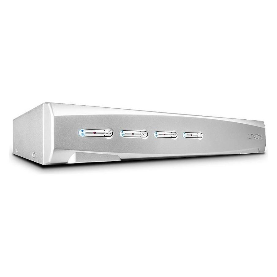 Lindy 4 Port DVI-I Single Link USB 2.0 und Audio KVM Switch Pro (39337)