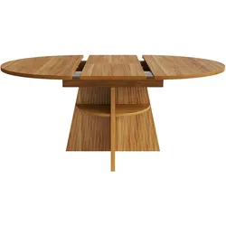 STILVORA Esstisch MDF Dunkelbraun 110-150x110x76 cm, ausziehbar, mit offenem Ablagefach