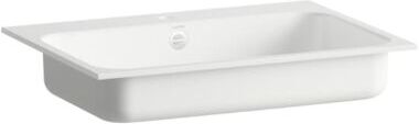 Laufen STREAM Einbauwaschtisch H517SR70001041 650x472x127 mm, mit Armaturenbank, mit einem Hahnloch, mit Überlauf, weiß