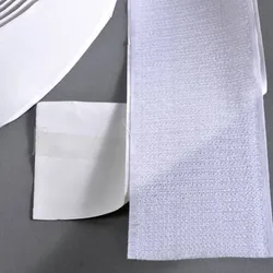 Hakenband selbstklebend auf Rolle mit 25 m 50 mm | weiß, Nylon, Polyester