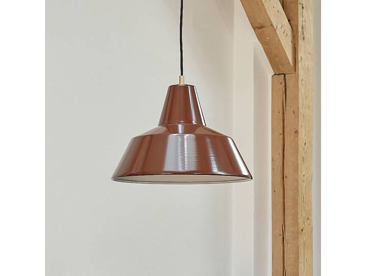 Workshop W3 Pendelleuchte, braun, Alu, E27 - Made By Hand - Esszimmer - Design - Aluminium - Einflammig